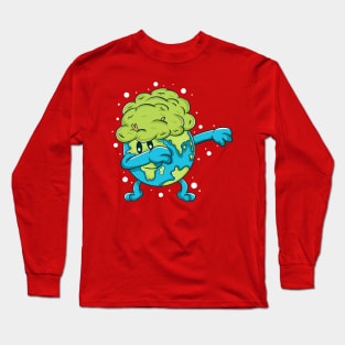 Dabbing Earth Cool Earth Day Shirt for Kids and Toddlers Long Sleeve T-Shirt